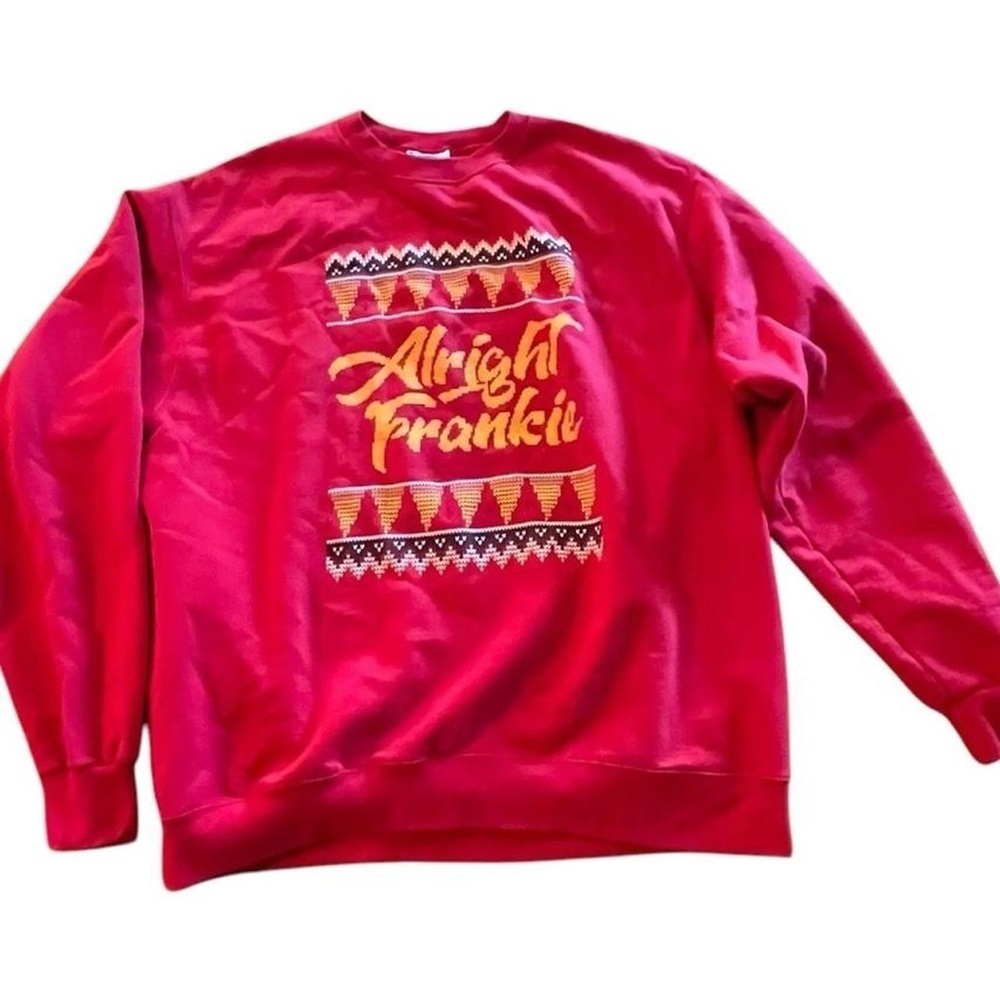 Christmas sweater Barstool Sports Alright Frankie   Pullover Men's Size XL